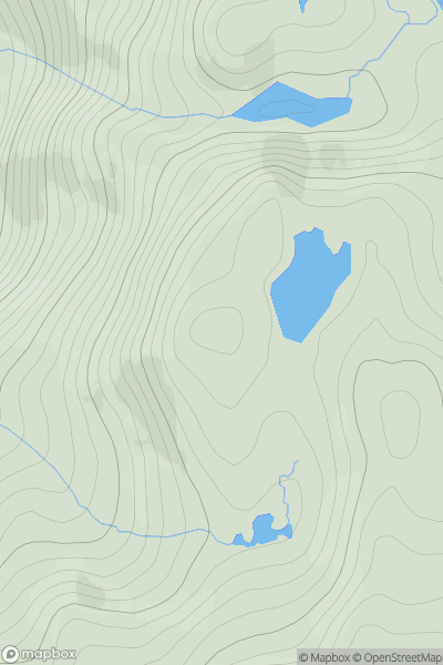 Thumbnail image for Meall nan Caorach [Scourie to Lairg] showing contour plot for surrounding peak